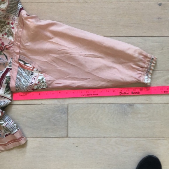 Pink floral print silk jacket with removable sleeves, S, vintage - Picture 10 of 15